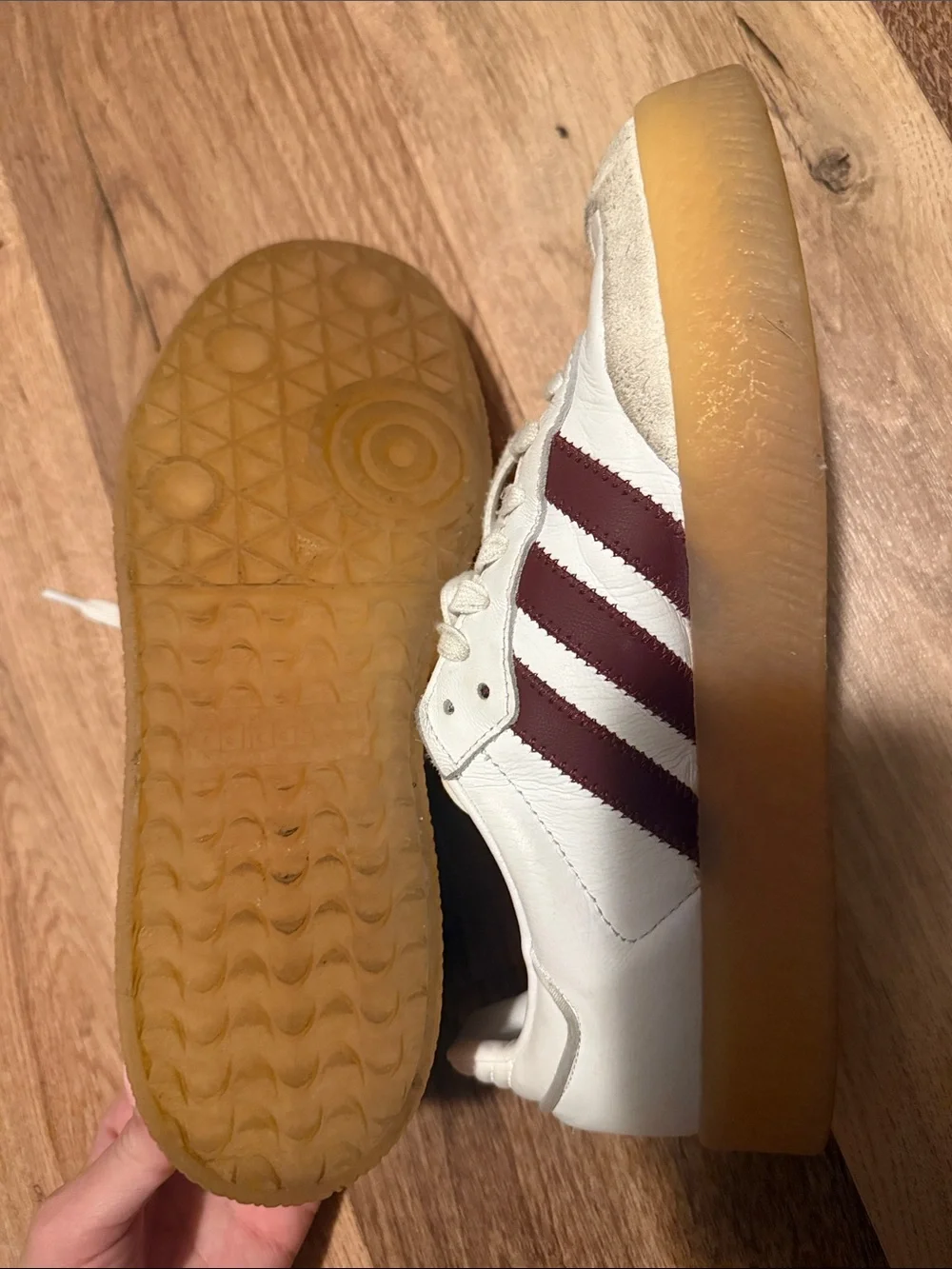 Adidas Sambas Maroon & White Womens 10